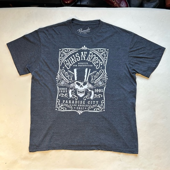 Guns N Roses paradise city print T-shirt, soft 50/50 blend, used gd condition - Picture 1 of 7